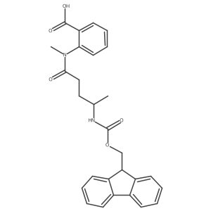2-[4-({[(9H-fluoren-9-yl)methoxy]carbonyl}amino)-N-methylpentanamido]benzoic acid结构式