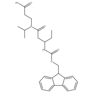 3-[3-({[(9H-fluoren-9-yl)methoxy]carbonyl}amino)-N-(propan-2-yl)pentanamido]propanoic acid Structure