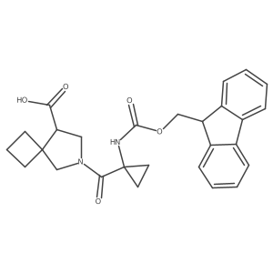 6-[1-({[(9H-fluoren-9-yl)methoxy]carbonyl}amino)cyclopropanecarbonyl]-6-azaspiro[3.4]octane-8-carboxylic acid结构式