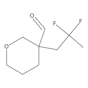 3-(2,2-Difluoropropyl)oxane-3-carbaldehyde Structure