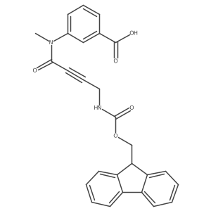 3-[4-({[(9H-fluoren-9-yl)methoxy]carbonyl}amino)-N-methylbut-2-ynamido]benzoic acid Structure