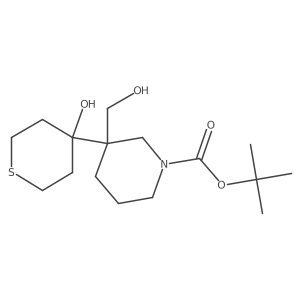 Tert-butyl 3-(hydroxymethyl)-3-(4-hydroxythian-4-yl)piperidine-1-carboxylate结构式