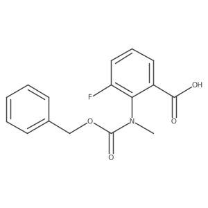 3-Fluoro-2-[methyl(phenylmethoxycarbonyl)amino]benzoic acid结构式