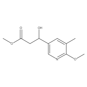 methyl (3R)-3-hydroxy-3-(6-methoxy-5-methylpyridin-3-yl)propanoate结构式