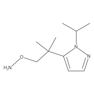 O-{2-methyl-2-[1-(propan-2-yl)-1H-pyrazol-5-yl]propyl}hydroxylamine结构式