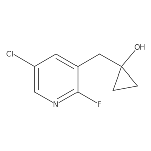 1-[(5-Chloro-2-fluoropyridin-3-yl)methyl]cyclopropan-1-ol Structure