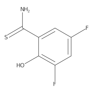 3,5-Difluoro-2-hydroxybenzene-1-carbothioamide Structure