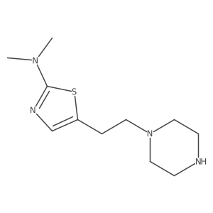 N,N-dimethyl-5-[2-(piperazin-1-yl)ethyl]-1,3-thiazol-2-amine Structure
