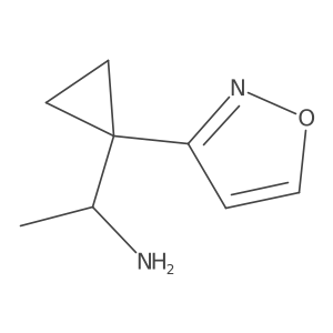 1-[1-(1,2-Oxazol-3-yl)cyclopropyl]ethan-1-amine结构式