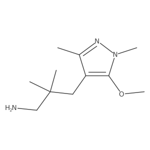 3-(5-methoxy-1,3-dimethyl-1H-pyrazol-4-yl)-2,2-dimethylpropan-1-amine结构式