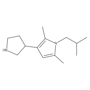 2,5-dimethyl-1-(2-methylpropyl)-3-(pyrrolidin-3-yl)-1H-pyrrole Structure