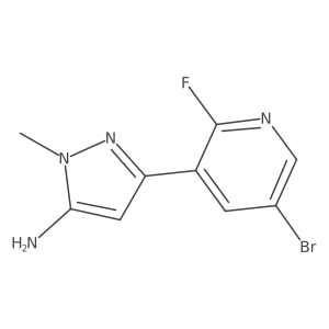 3-(5-bromo-2-fluoropyridin-3-yl)-1-methyl-1H-pyrazol-5-amine结构式