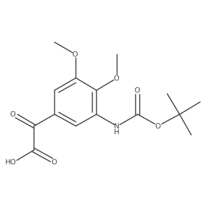 2-(3-{[(Tert-butoxy)carbonyl]amino}-4,5-dimethoxyphenyl)-2-oxoacetic acid结构式