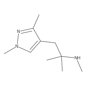 [1-(1,3-dimethyl-1H-pyrazol-4-yl)-2-methylpropan-2-yl](methyl)amine结构式