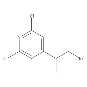 4-(1-Bromopropan-2-yl)-2,6-dichloropyridine结构式