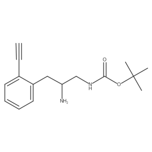 tert-butyl N-[2-amino-3-(2-ethynylphenyl)propyl]carbamate Structure