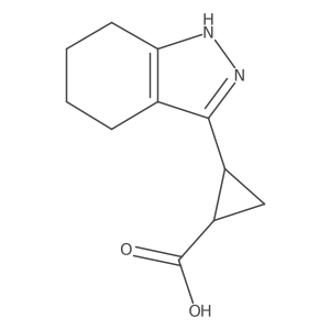 2-(4,5,6,7-tetrahydro-1H-indazol-3-yl)cyclopropane-1-carboxylic acid结构式