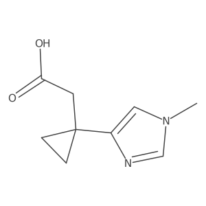 2-[1-(1-methyl-1H-imidazol-4-yl)cyclopropyl]acetic acid结构式