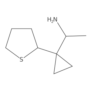 1-[1-(Thiolan-2-yl)cyclopropyl]ethan-1-amine结构式