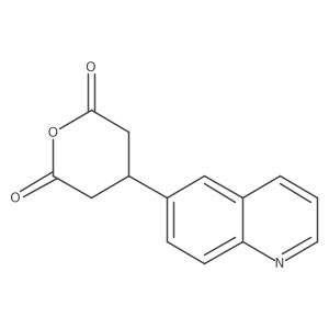 4-(Quinolin-6-yl)oxane-2,6-dione Structure