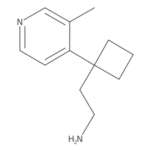 2-[1-(3-Methylpyridin-4-yl)cyclobutyl]ethan-1-amine结构式
