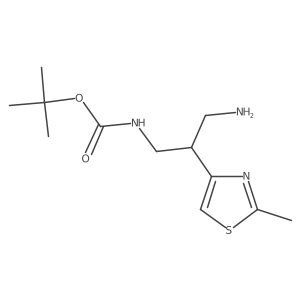 tert-butyl N-[3-amino-2-(2-methyl-1,3-thiazol-4-yl)propyl]carbamate结构式