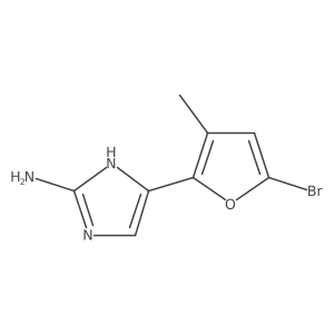 5-(5-bromo-3-methylfuran-2-yl)-1H-imidazol-2-amine结构式