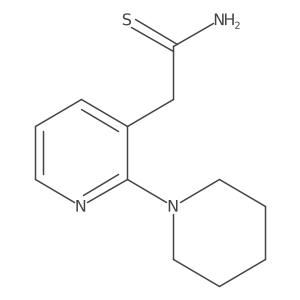 2-[2-(Piperidin-1-yl)pyridin-3-yl]ethanethioamide结构式