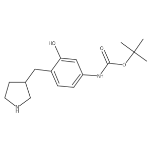 tert-butyl N-{3-hydroxy-4-[(pyrrolidin-3-yl)methyl]phenyl}carbamate结构式