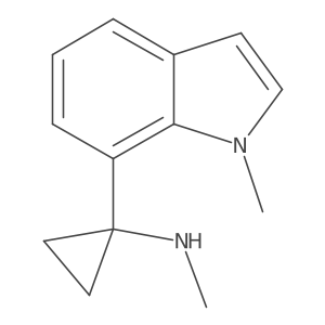 N-methyl-1-(1-methyl-1H-indol-7-yl)cyclopropan-1-amine Structure