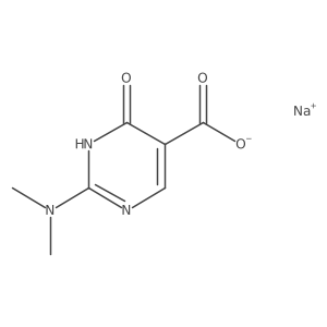 Sodium 2-(dimethylamino)-6-oxo-1,6-dihydropyrimidine-5-carboxylate结构式