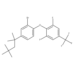 2-[2-Bromo-4-(1,1,3,3-tetramethylbutyl)phenoxy]-1,3-difluoro-5-(trifluoromethyl)benzene结构式