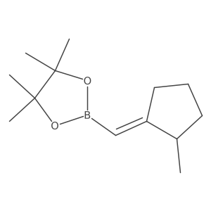 (Z)-4,4,5,5-Tetramethyl-2-((2-methylcyclopentylidene)methyl)-1,3,2-dioxaborolane Structure
