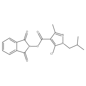 1,3-dioxo-2,3-dihydro-1H-isoindol-2-yl 5-chloro-3-methyl-1-(2-methylpropyl)-1H-pyrazole-4-carboxylate Structure
