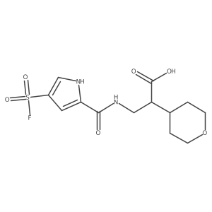 3-{[4-(fluorosulfonyl)-1H-pyrrol-2-yl]formamido}-2-(oxan-4-yl)propanoic acid结构式
