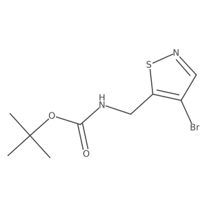 tert-butyl N-[(4-bromo-1,2-thiazol-5-yl)methyl]carbamate结构式