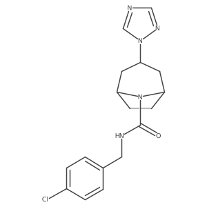 (1R,5S)-N-(4-chlorobenzyl)-3-(1H-1,2,4-triazol-1-yl)-8-azabicyclo[3.2.1]octane-8-carboxamide Structure