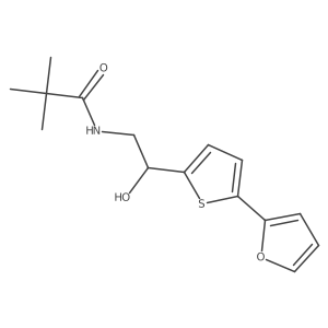 N-[2-[5-(Furan-2-yl)thiophen-2-yl]-2-hydroxyethyl]-2,2-dimethylpropanamide Structure