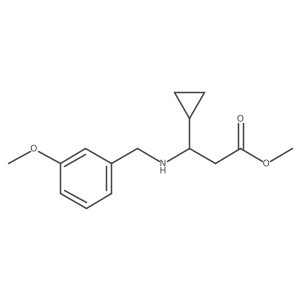 Methyl 3-cyclopropyl-3-{[(3-methoxyphenyl)methyl]amino}propanoate结构式