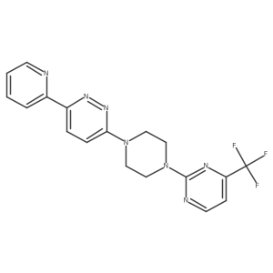 3-(Pyridin-2-yl)-6-{4-[4-(trifluoromethyl)pyrimidin-2-yl]piperazin-1-yl}pyridazine Structure