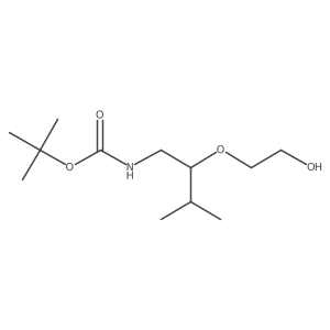 tert-butyl N-[2-(2-hydroxyethoxy)-3-methylbutyl]carbamate结构式
