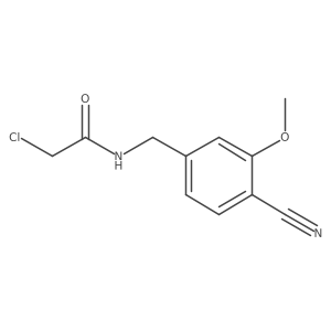 2-chloro-N-[(4-cyano-3-methoxyphenyl)methyl]acetamide Structure