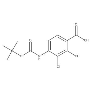 4-{[(Tert-butoxy)carbonyl]amino}-3-chloro-2-hydroxybenzoic acid Structure