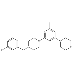 4-(2-{4-[(3-Fluorophenyl)methyl]piperazin-1-yl}-6-methylpyrimidin-4-yl)morpholine结构式