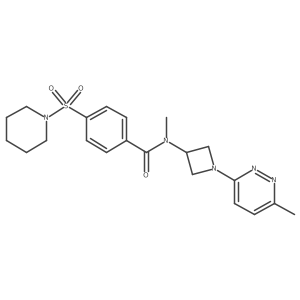 N-methyl-N-[1-(6-methylpyridazin-3-yl)azetidin-3-yl]-4-(piperidine-1-sulfonyl)benzamide Structure