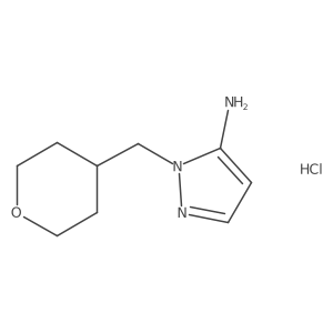 1-[(oxan-4-yl)methyl]-1H-pyrazol-5-aminehydrochloride Structure