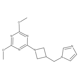2-{3-[(1H-imidazol-1-yl)methyl]azetidin-1-yl}-4,6-dimethoxy-1,3,5-triazine结构式