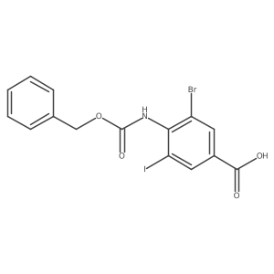 4-{[(Benzyloxy)carbonyl]amino}-3-bromo-5-iodobenzoic acid结构式