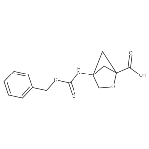4-{[(Benzyloxy)carbonyl]amino}-2-oxabicyclo[2.1.1]hexane-1-carboxylic acid结构式
