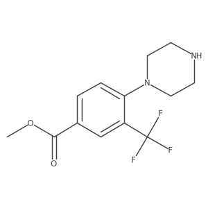 Methyl 4-(piperazin-1-yl)-3-(trifluoromethyl)benzoate结构式